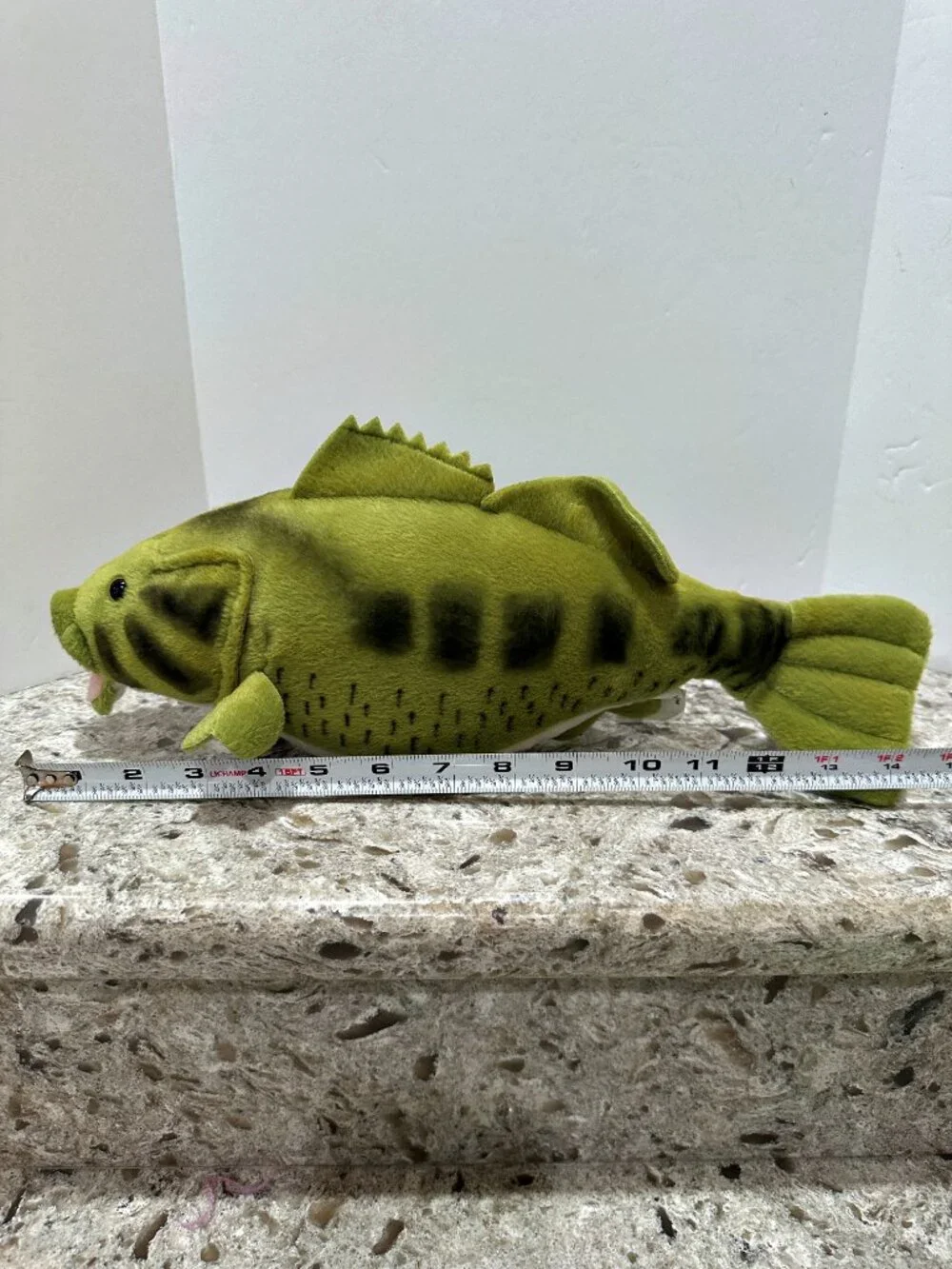 Bass Pro Shops Largemouth Bass Plush 14 Inch Stuffed Animal Realistic Green Fish